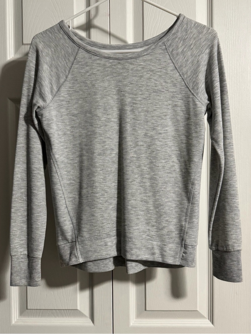 Girls athletic works and active grey long sleeve top